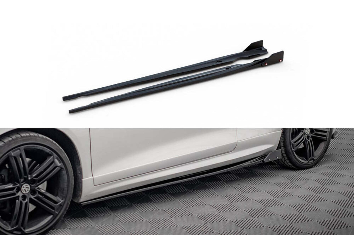 Praguri Maxton Design versiunea 2 pentru Volkswagen Scirocco R (2008-2014), lac negru