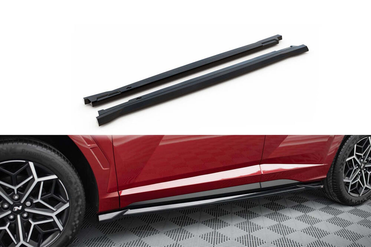 Praguri portiere Maxton Design pentru Hyundai Tucson N-Line (2020-), negru lac