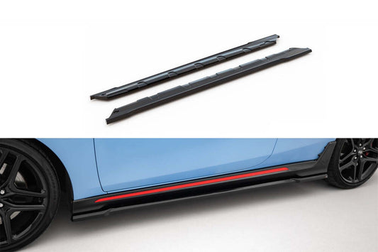 Praguri portiere Maxton Design pentru Hyundai Veloster N (2018-2022), negru lac