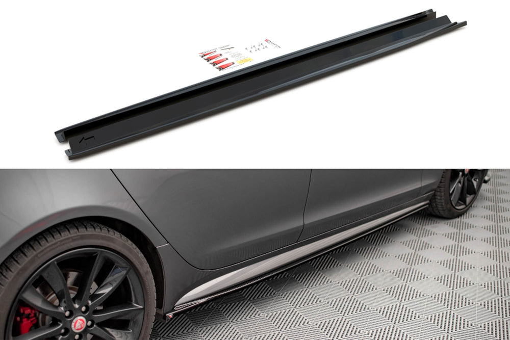 Praguri usi Maxton Design pentru Jaguar XF R-Sport (2015-2020), negru lacuit
