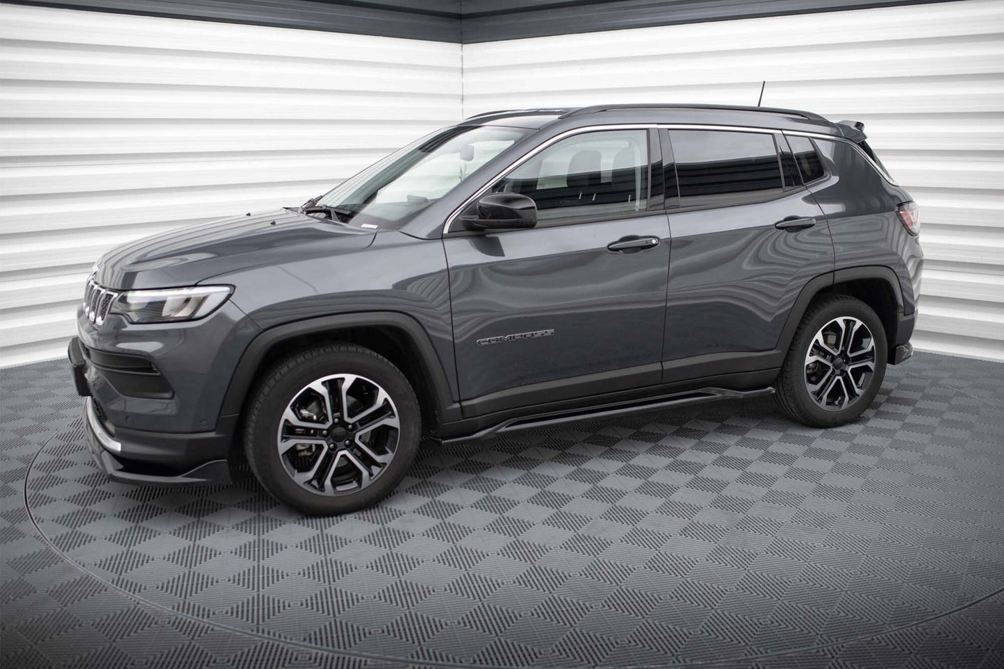 Praguri usi Maxton Design pentru Jeep Compass Limited (dupa 2021), negru lacuit