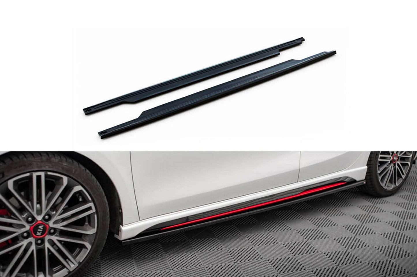 Praguri Maxton Design pentru portiere Kia Ceed GT (2018-2022), negru lac