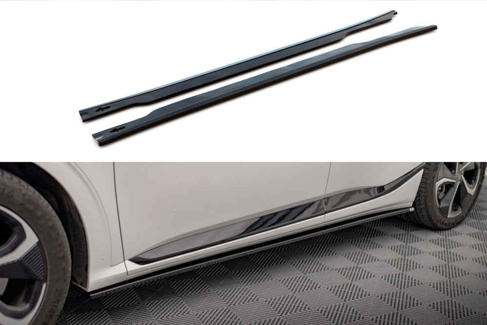 Maxton Design praguri pentru Kia EV6 GT-Line MK1 (2021+), negru mat