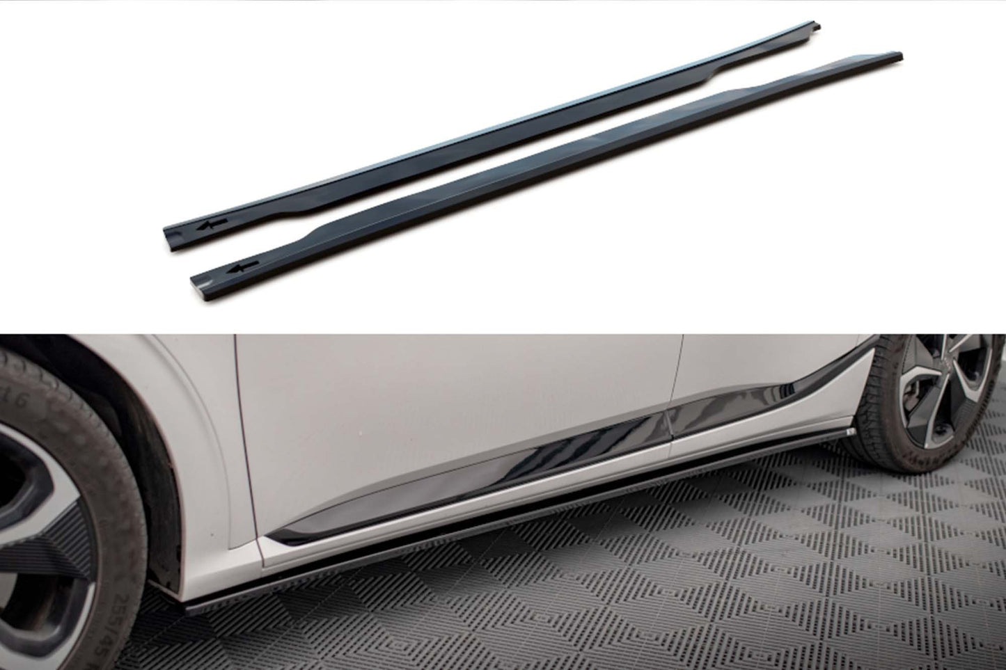 Maxton Design praguri pentru Kia EV6 GT-Line MK1 (2021+), negru mat