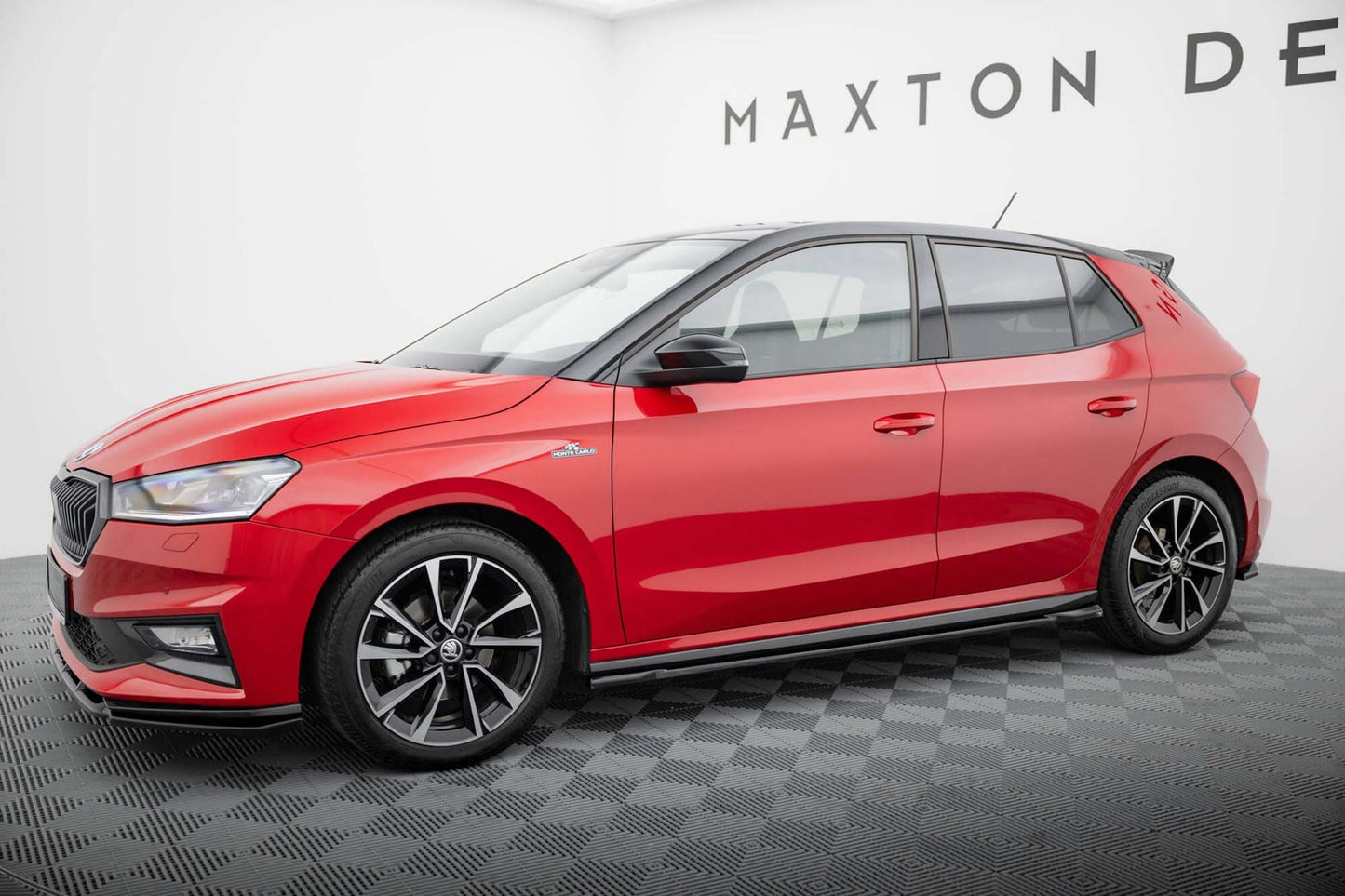 Maxton Design side skirts for Skoda Fabia Monte Carlo (from 2021), gloss black