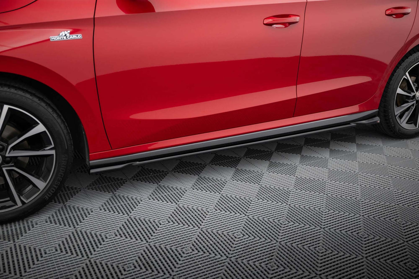 Maxton Design side skirts for Skoda Fabia Monte Carlo (from 2021), gloss black