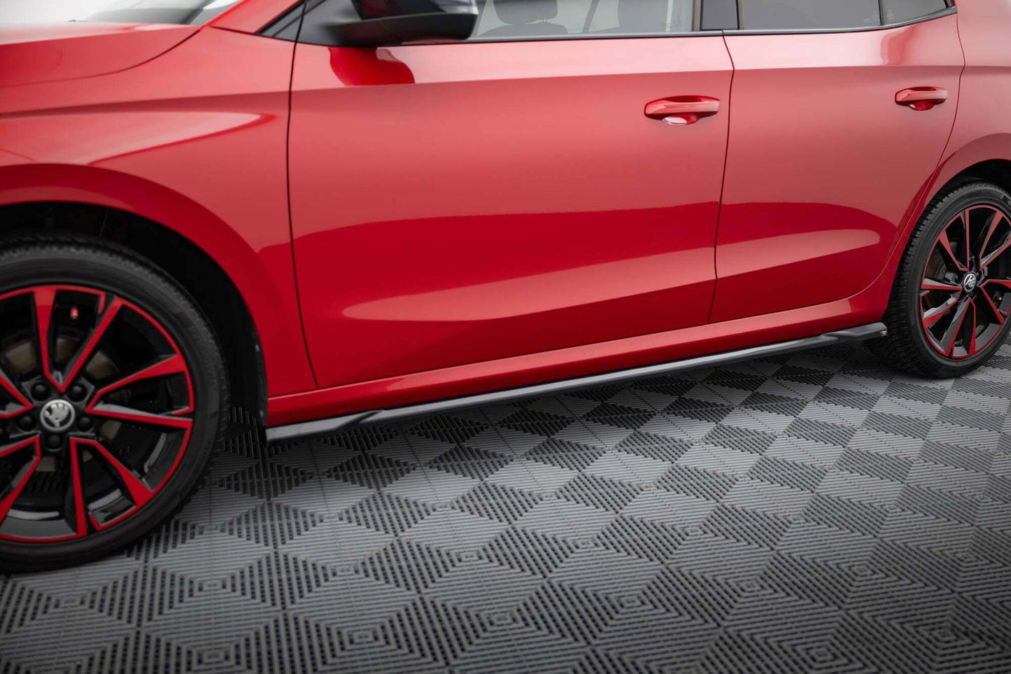 Maxton Design side skirts for Skoda Fabia (from 2021), gloss black