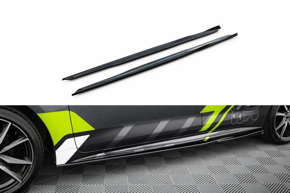 Maxton Design side skirts for Toyota Corolla GR Sport station wagon (2019-2023), gloss black