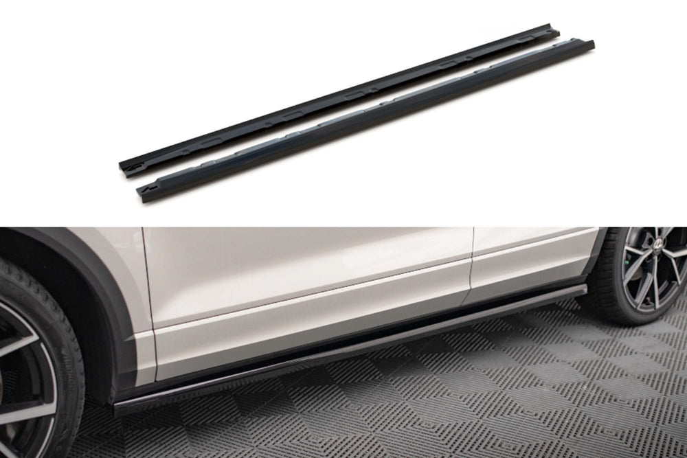 Praguri usi Maxton Design pentru Volkswagen T-Roc R Mk1 (dupa 2021), lac negru