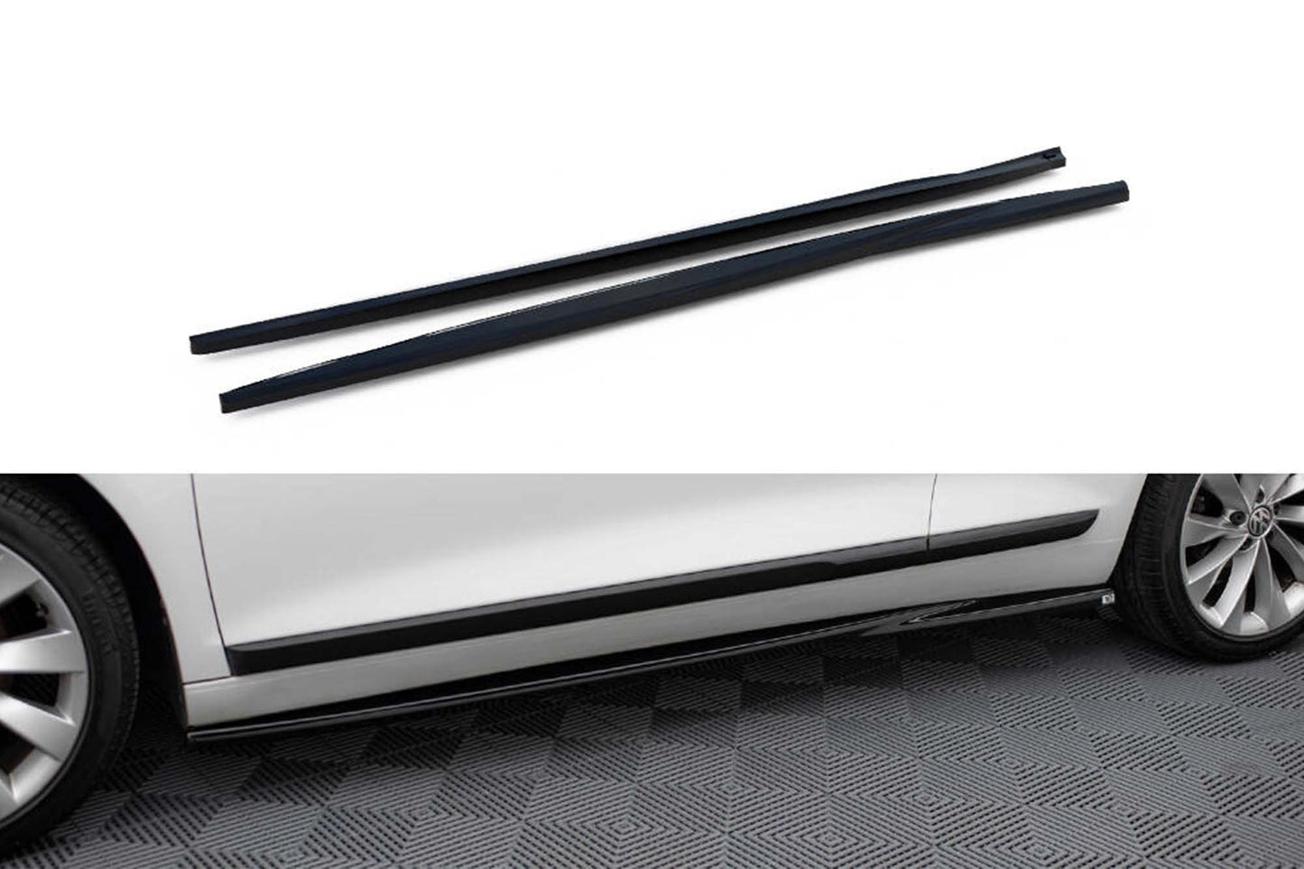 Maxton Design praguri pentru Volkswagen Scirocco (2014-2017), negru lucios