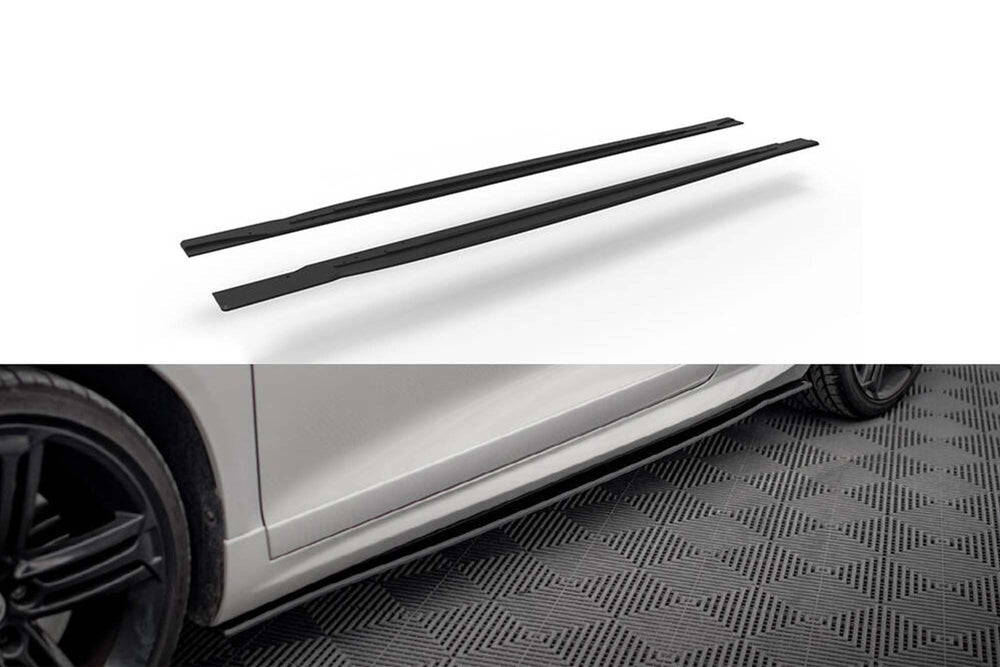 Praguri usi Maxton Design pentru Volkswagen Scirocco R 2008-2014, negru mat