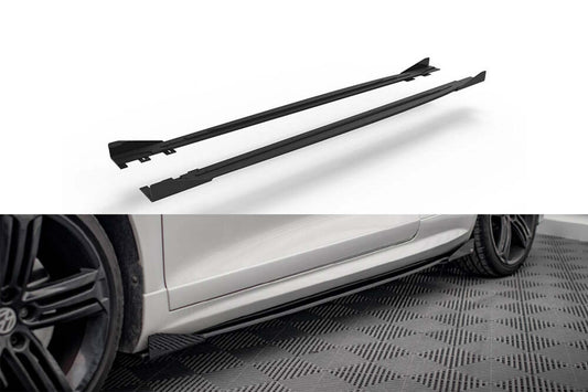 Praguri Maxton Design pentru portiere Volkswagen Scirocco R 2008-2014, negru mat