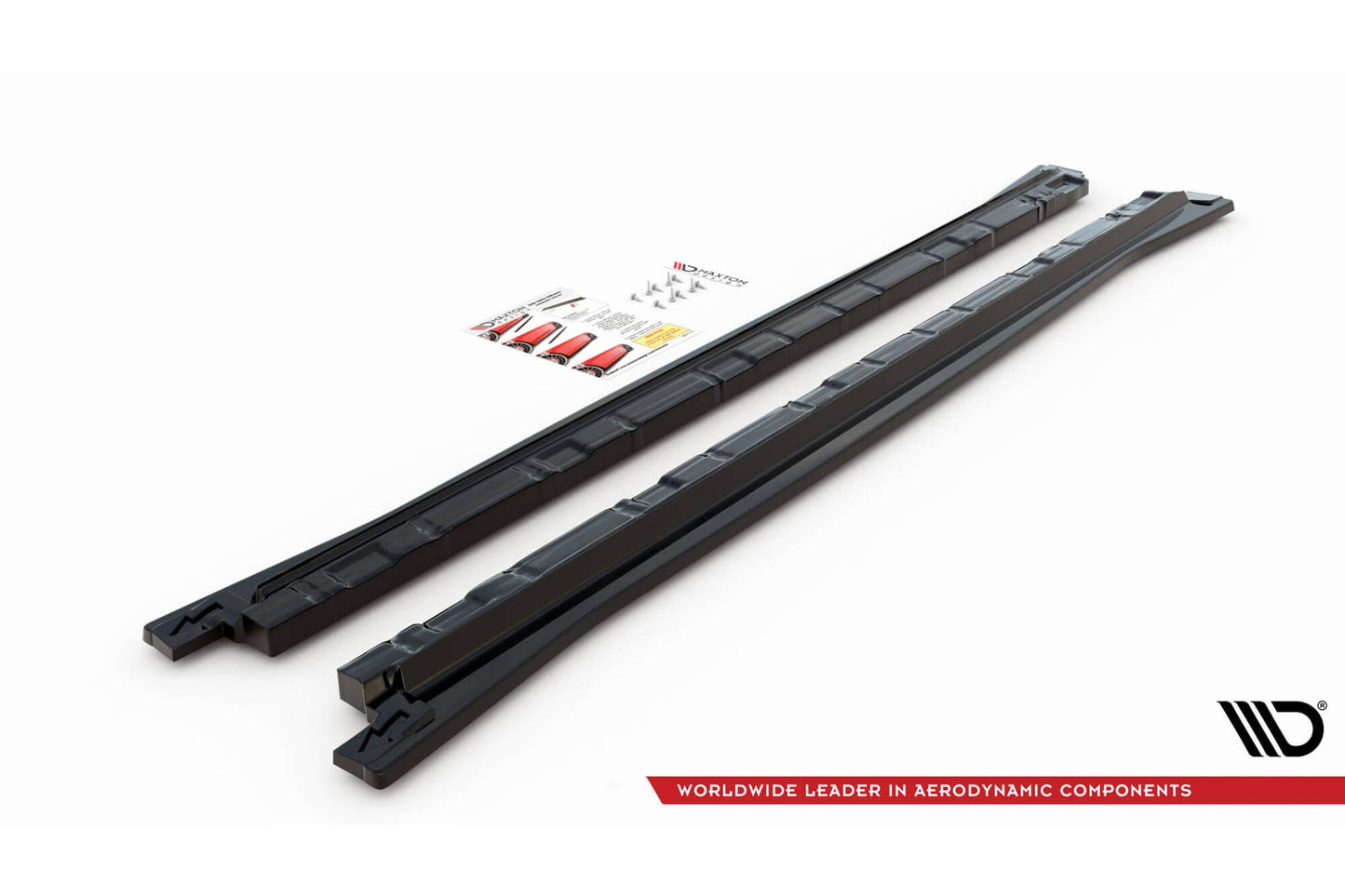 Praguri usi Maxton Design pentru Volkswagen Tiguan R, R-Line (dupa 2020), lac negru