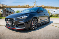 Extensii bara fata Maxton Design pentru Hyundai i30 N Fastback, hatchback (2017-2020), negru lac