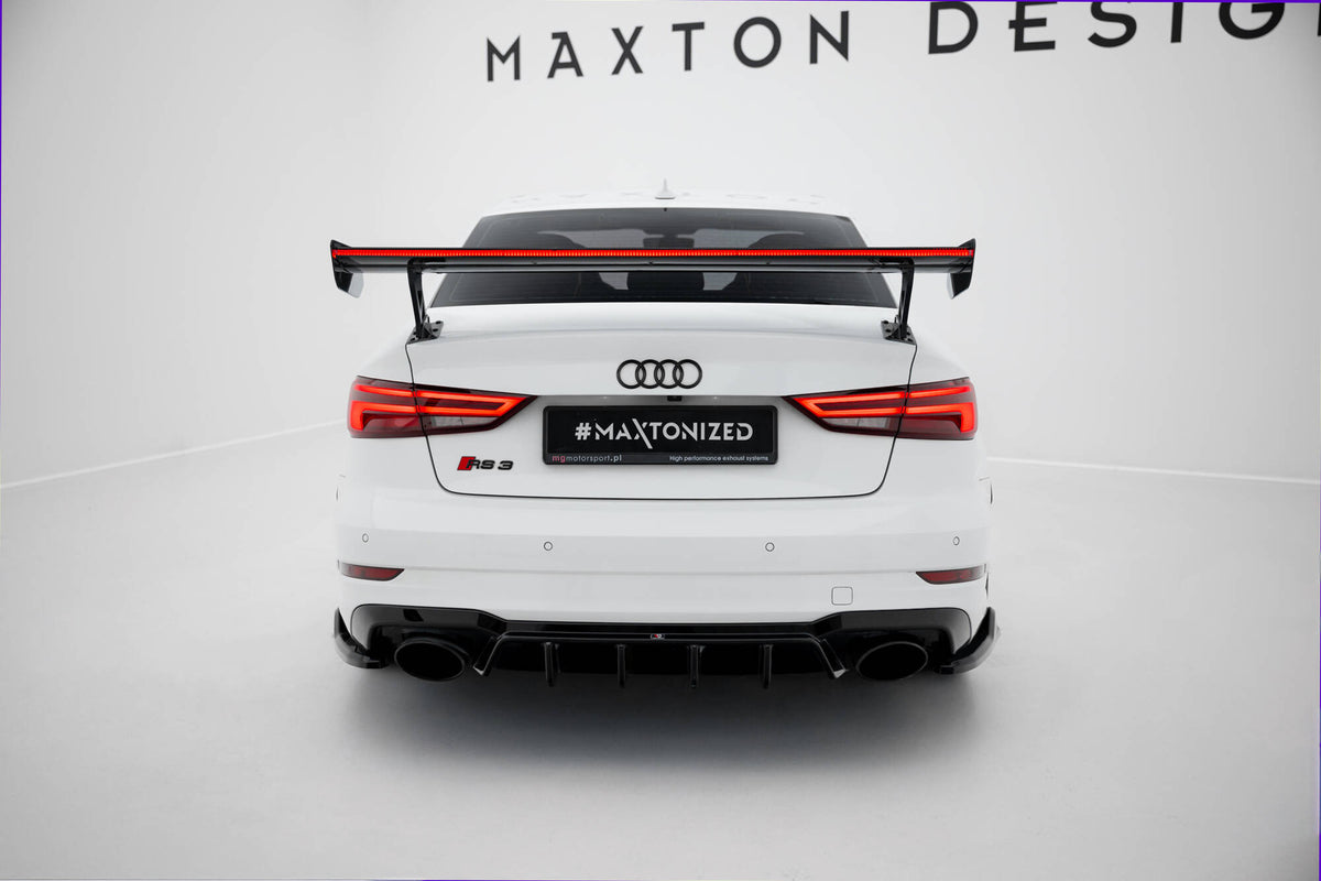 Eleron din carbon cu LED, compatibil cu Audi A3 / A3 S-Line / S3 / RS3 Sedan 8V / 8V Facelift (2013-2020)
