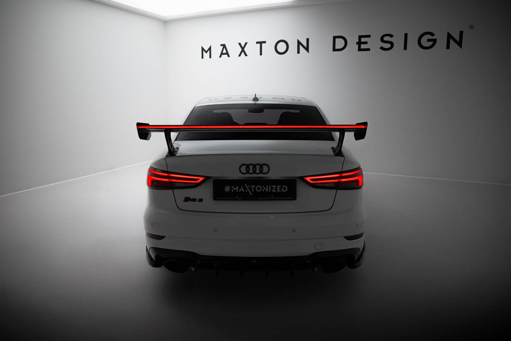 Eleron din carbon cu LED, compatibil cu Audi A3 / A3 S-Line / S3 / RS3 Sedan 8V / 8V Facelift (2013-2020)