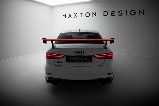 Eleron din carbon cu LED, compatibil cu Audi A3 / A3 S-Line / S3 / RS3 Sedan 8V / 8V Facelift (2013-2020)