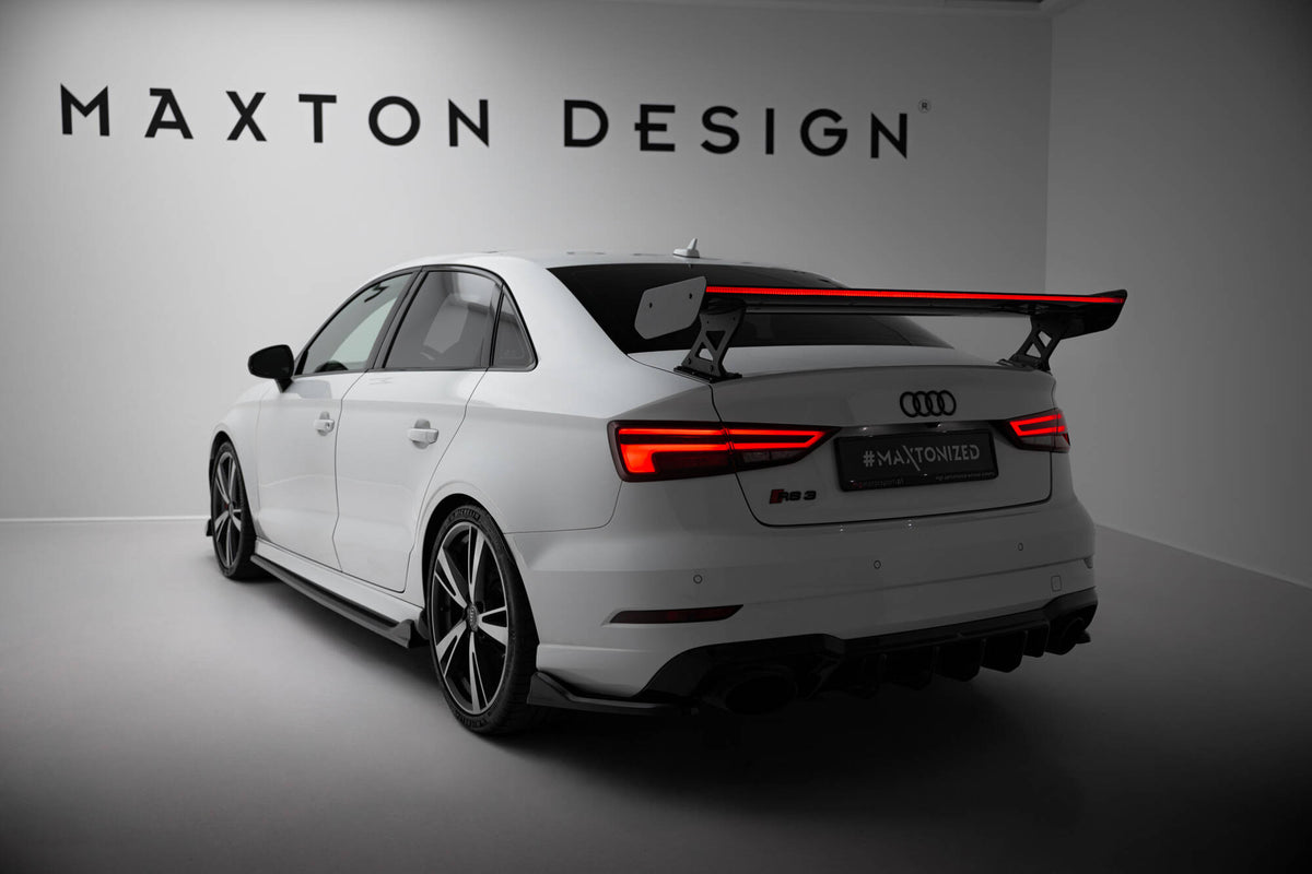 Eleron din carbon cu LED, compatibil cu Audi A3 / A3 S-Line / S3 / RS3 Sedan 8V / 8V Facelift (2013-2020)