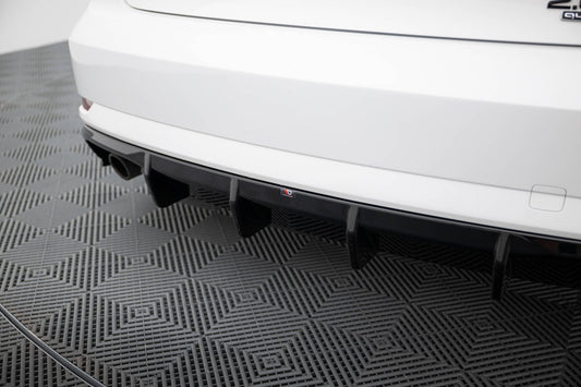 Diffuser spate compatibil cu Audi A3 Sedan 8V Facelift (cu o singura evacuare finala pe o parte) (2016-2020)