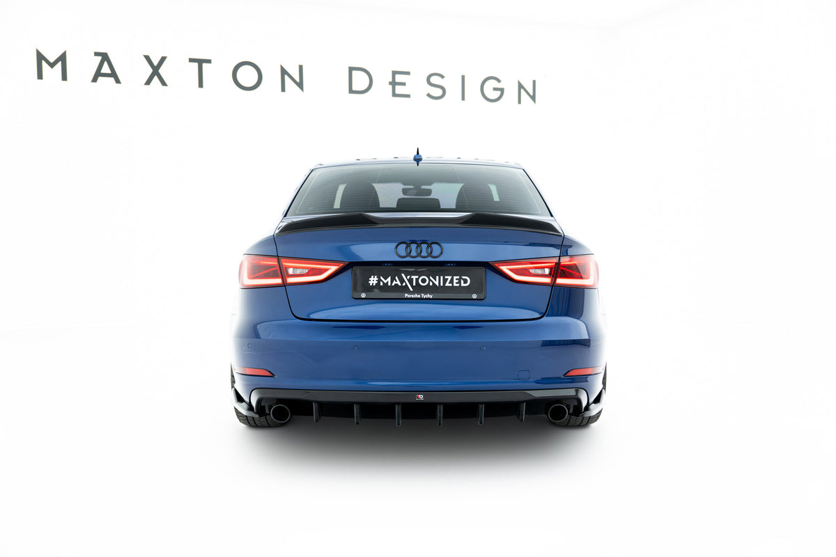 Diffuser bara spate compatibil cu Audi A3 Sedan 8V (evacuare 2 puncte) (2013-2016)