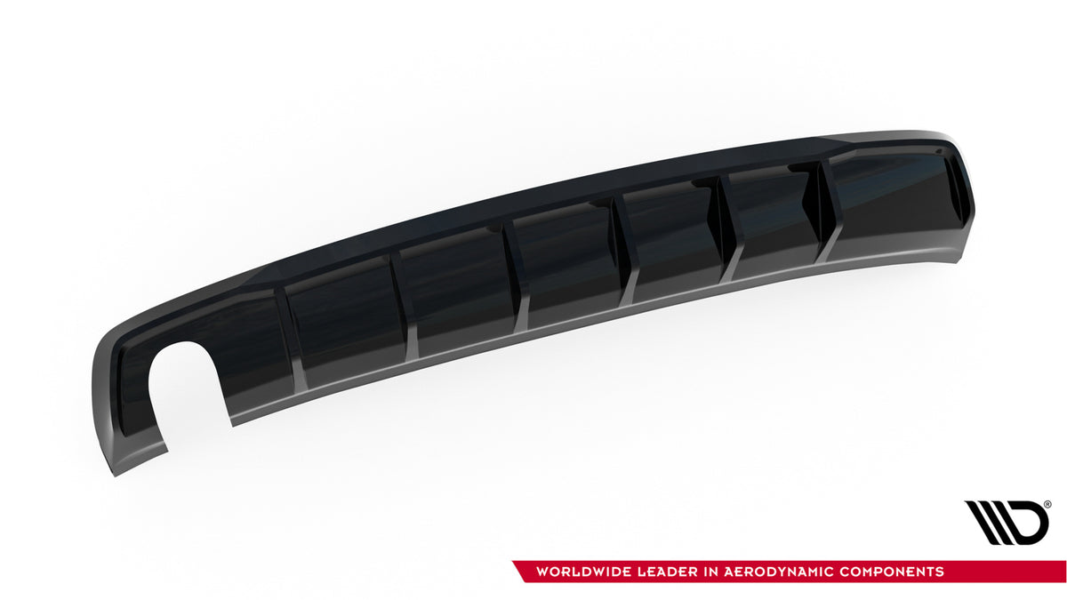 Diffuser bara spate compatibil cu Audi A3 Sedan 8V (evacuare dubla intr-un singur punct) (2013-2016)