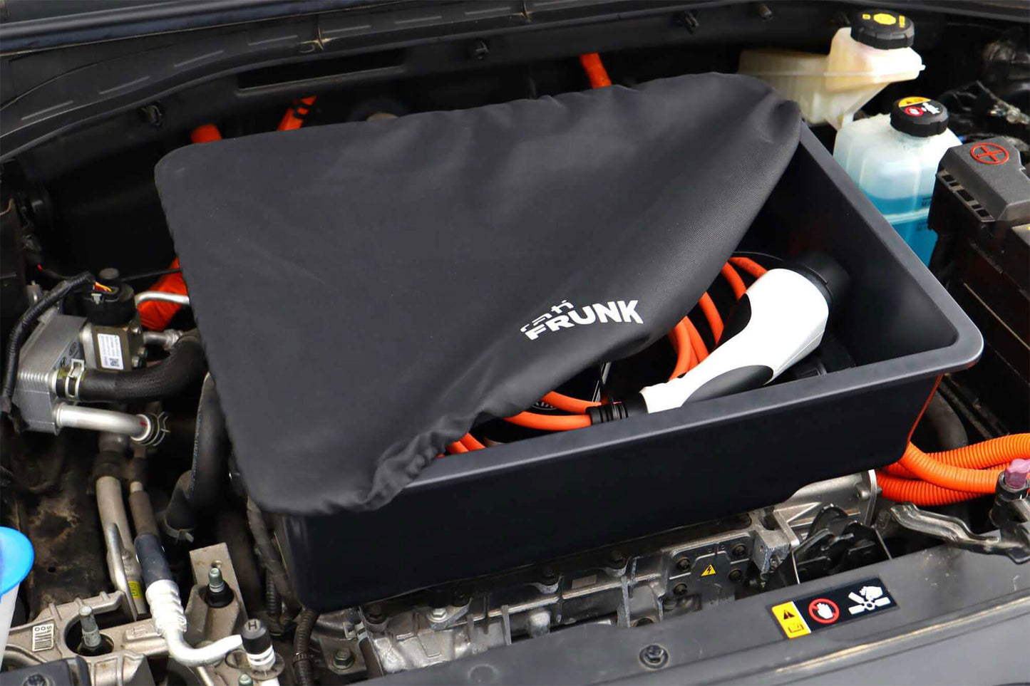 Cutie Rati Frunk pentru portbagajul frontal Hyundai Kona Electric 2018-2023, Kia e-Niro 2018-2021, Kia e-Soul dupa 2020, 24L, 52x39x19cm, neagra