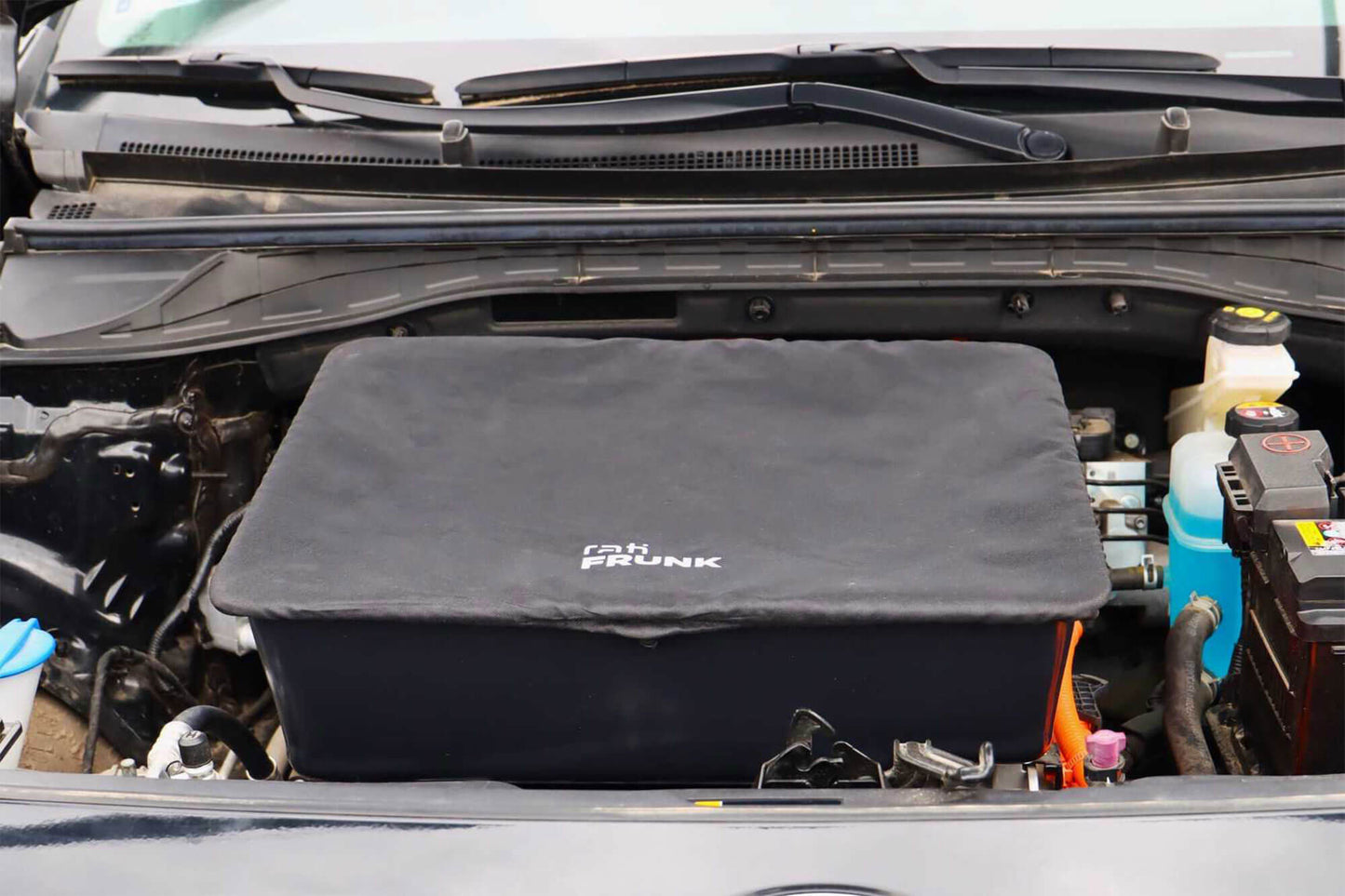 Cutie Rati Frunk pentru portbagajul frontal Hyundai Kona Electric 2018-2023, Kia e-Niro 2018-2021, Kia e-Soul dupa 2020, 24L, 52x39x19cm, neagra