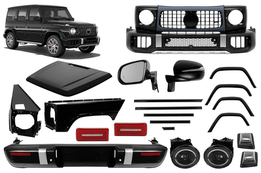Pachet tuning - G63 compatibil cu Mercedes G Class W463 2012-2018, conversie la W465