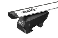 Hakr prinderi tip 344 pentru bare Wing, compatibile cu mașini care dispun de șine încorporate, capacitate de încărcare până la 100 kg, negre, set de 4 bucăți