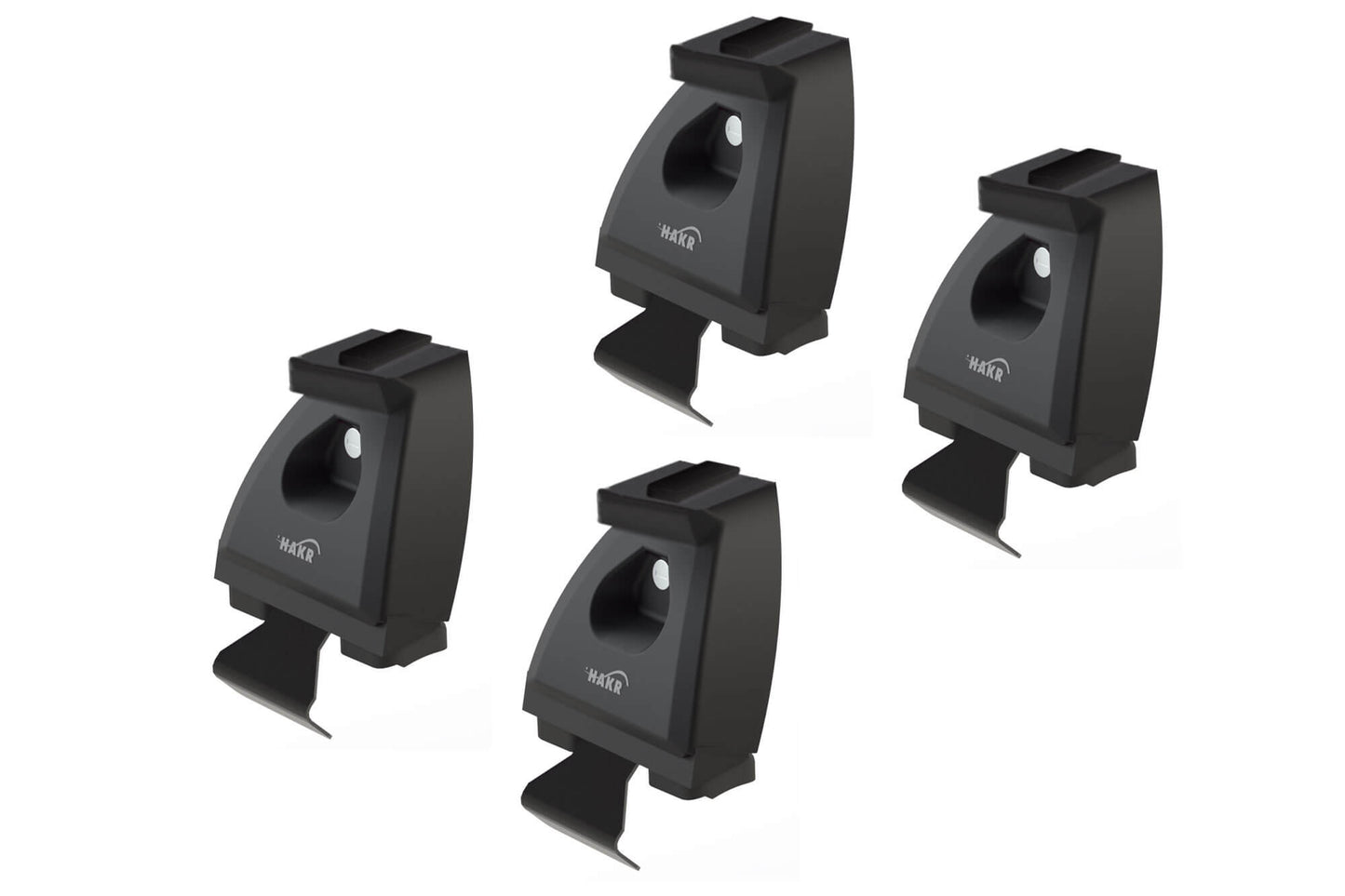 Hakr prinderi tip 340 pentru mașini fără bare longitudinale, dar cu orificiu din fabrică în structura caroseriei, capacitate de încărcătură până la 75 kg, negru, set de 4 bucăți