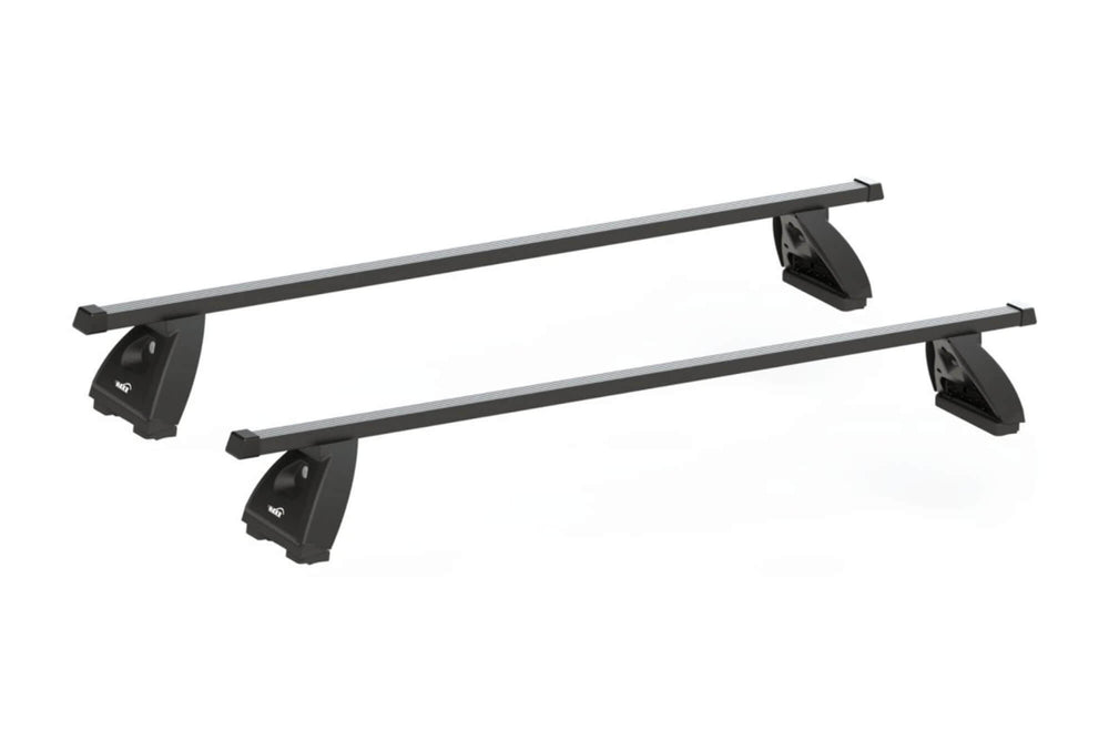 Hakr steel roof bars with fixings for Skoda Fabia hatchback 2007-2014 without factory rails, black