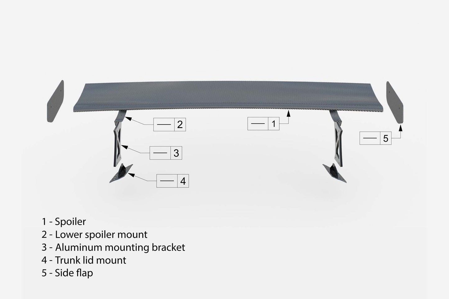 Maxton Design spoiler portbagaj fibră de carbon cu lumină LED frână pentru Toyota Supra (2019-)