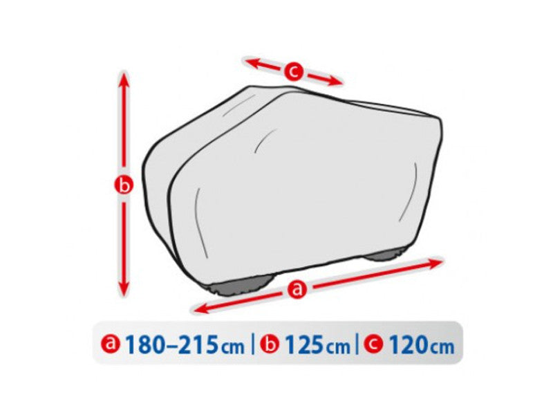 Husa Kegel seria Basic, marimea L, gri, pentru ATV cu portbagaj