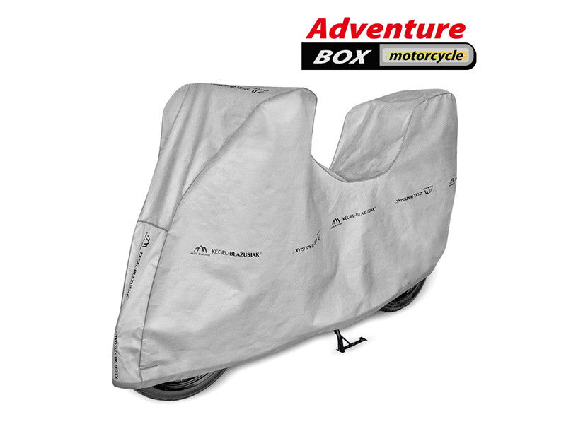 Husa Moto Kegel - Basic, marime potrivita pentru Motociclete Adventure / Dual-Sports cu Top Case, Gri