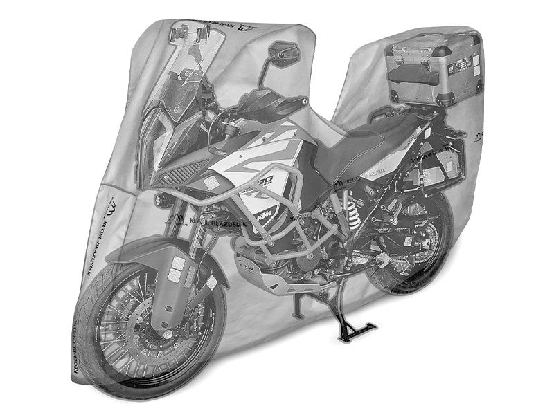 Husa Moto Kegel - Basic, marime potrivita pentru Motociclete Adventure / Dual-Sports cu Top Case, Gri