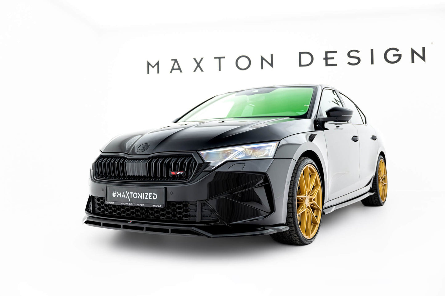Maxton Design RS Style Spoiler Set for Skoda Octavia RS Liftback (after 2024) Side Skirts, Front Bumper, Rear Bumper and Boot, Gloss Black
