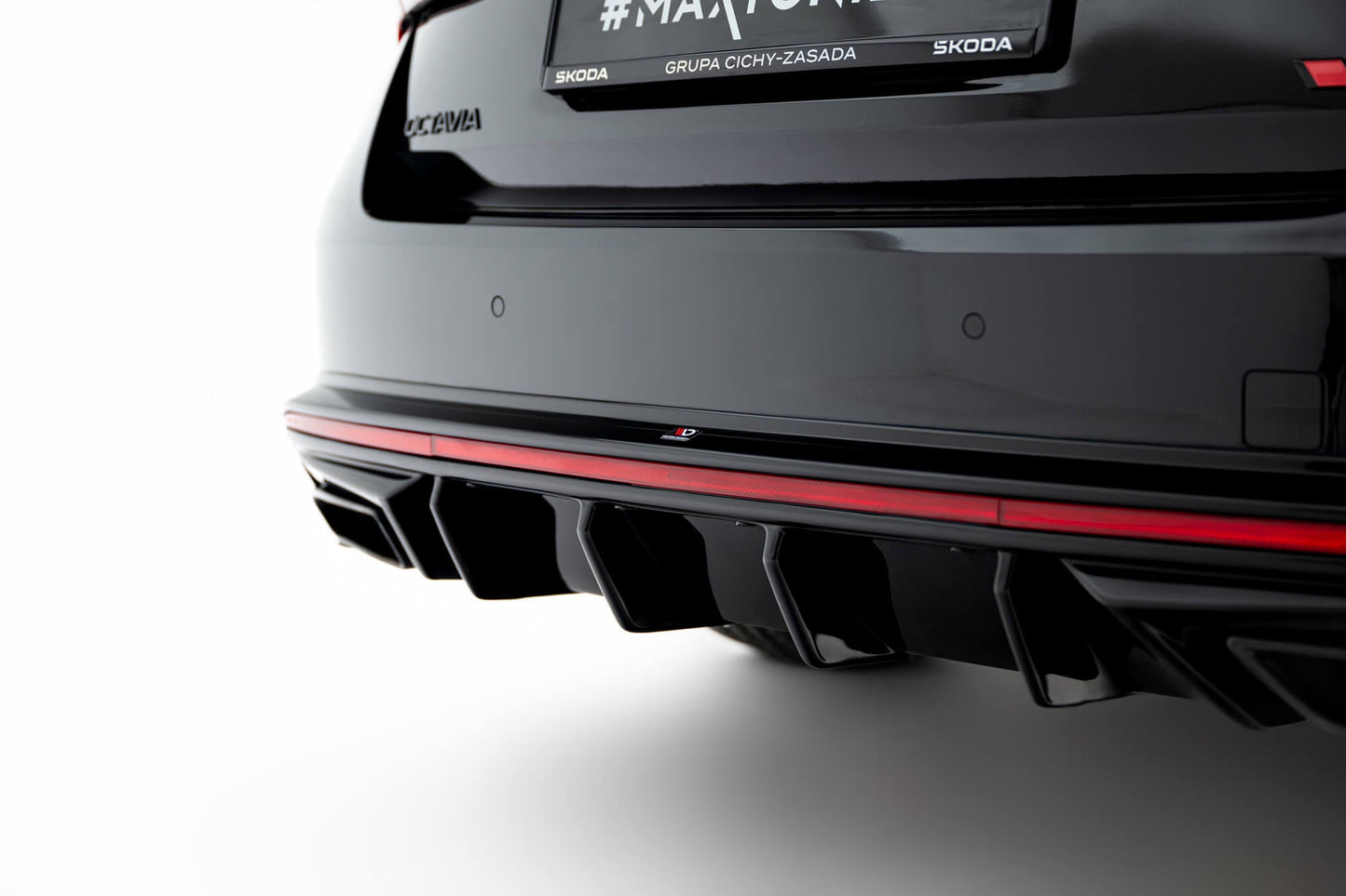 Maxton Design RS Style Spoiler Set for Skoda Octavia RS Liftback (after 2024) Side Skirts, Front Bumper, Rear Bumper and Boot, Gloss Black