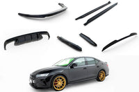 Maxton Design RS Style Spoiler Set for Skoda Octavia RS Liftback (after 2024) Side Skirts, Front Bumper, Rear Bumper and Boot, Gloss Black