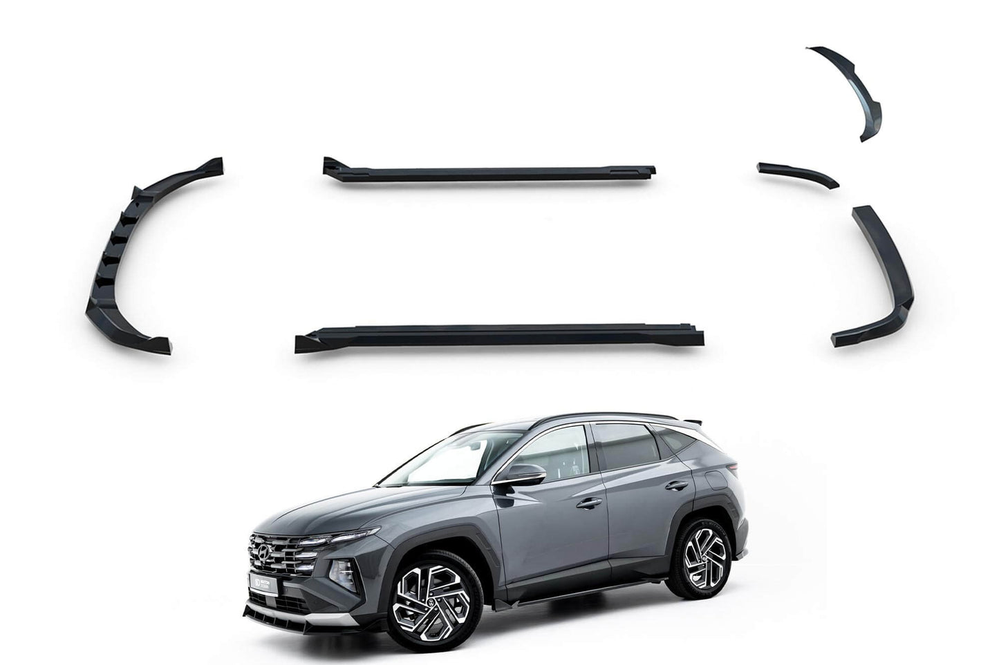 Set Maxton Design pentru praguri, bara fata, bara spate si plafon al Hyundai Tucson MK4 Facelift (2024-), negru lac