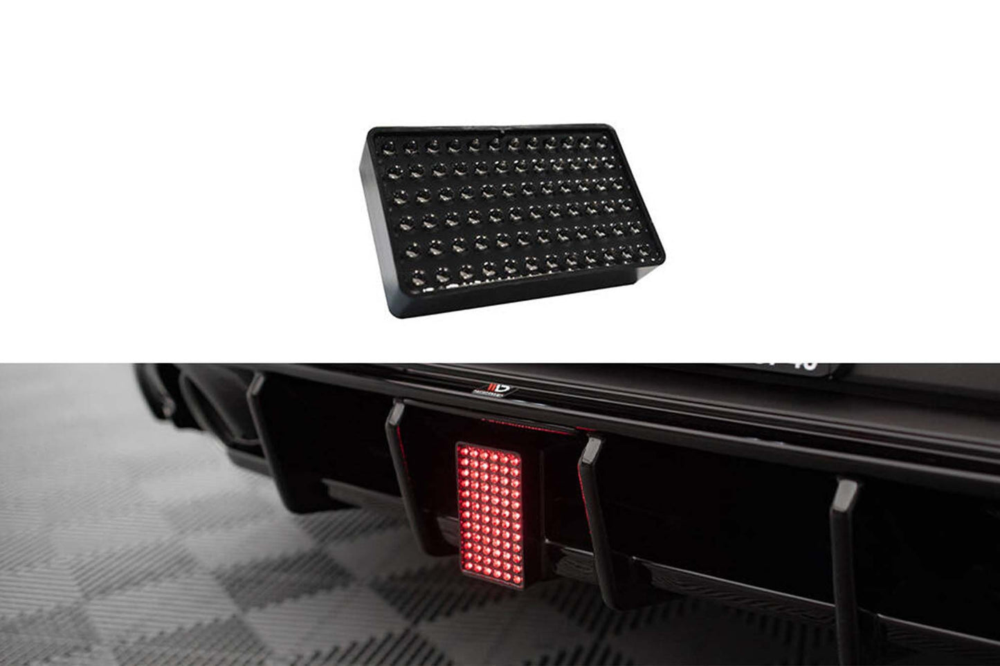 Lampa frana LED pentru montaj in difuser Maxton Design a Hyundai i30 N hatchback (2020-), negru lac