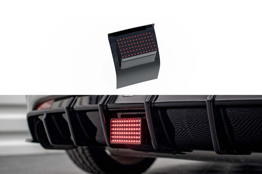 LED stop pentru montaj in difuser Maxton Design pentru Volkswagen Scirocco R (2008-2014), lac negru