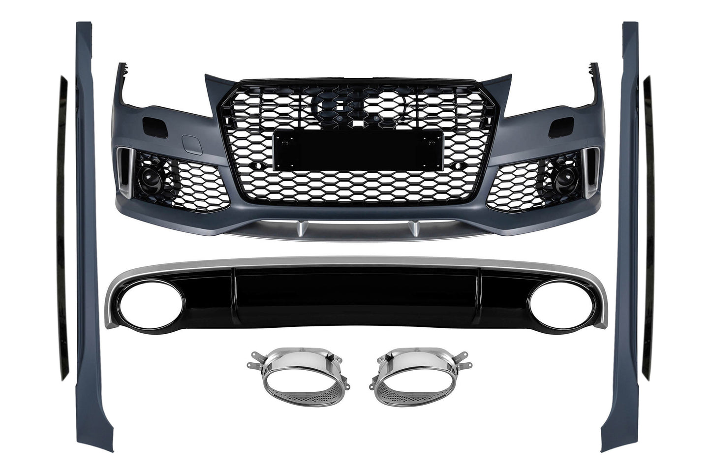 Tuning package compatible with Audi A7 (2010-2014) for models with standard rear bumper