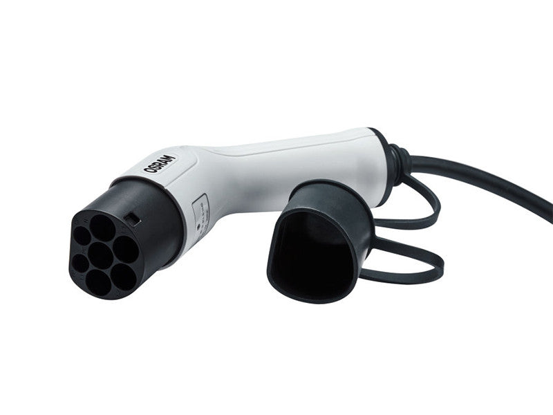 Cablu Osram pentru incarcare vehicule electrice cu 7 pini, tip 2 la tip 2, 240V, 16A, 3.6KW.