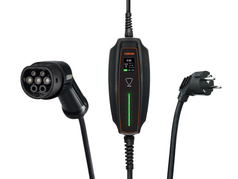 Osram BATTERYcharge statie de incarcare portabila cu 7 pini de tip 2 pentru vehicule electrice si hibride plug-in, pana la 3.6W, pana la 16A, 240V.