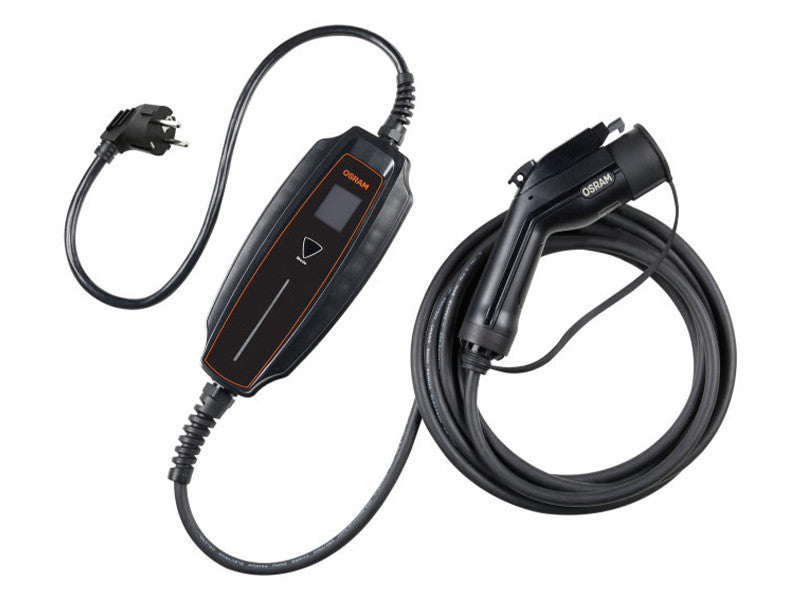 Statie de incarcare portabila Osram BATTERYcharge cu 5 pini tip 1 pentru vehicule electrice si hibride plug-in, pana la 3.6W, pana la 16A, 240V.