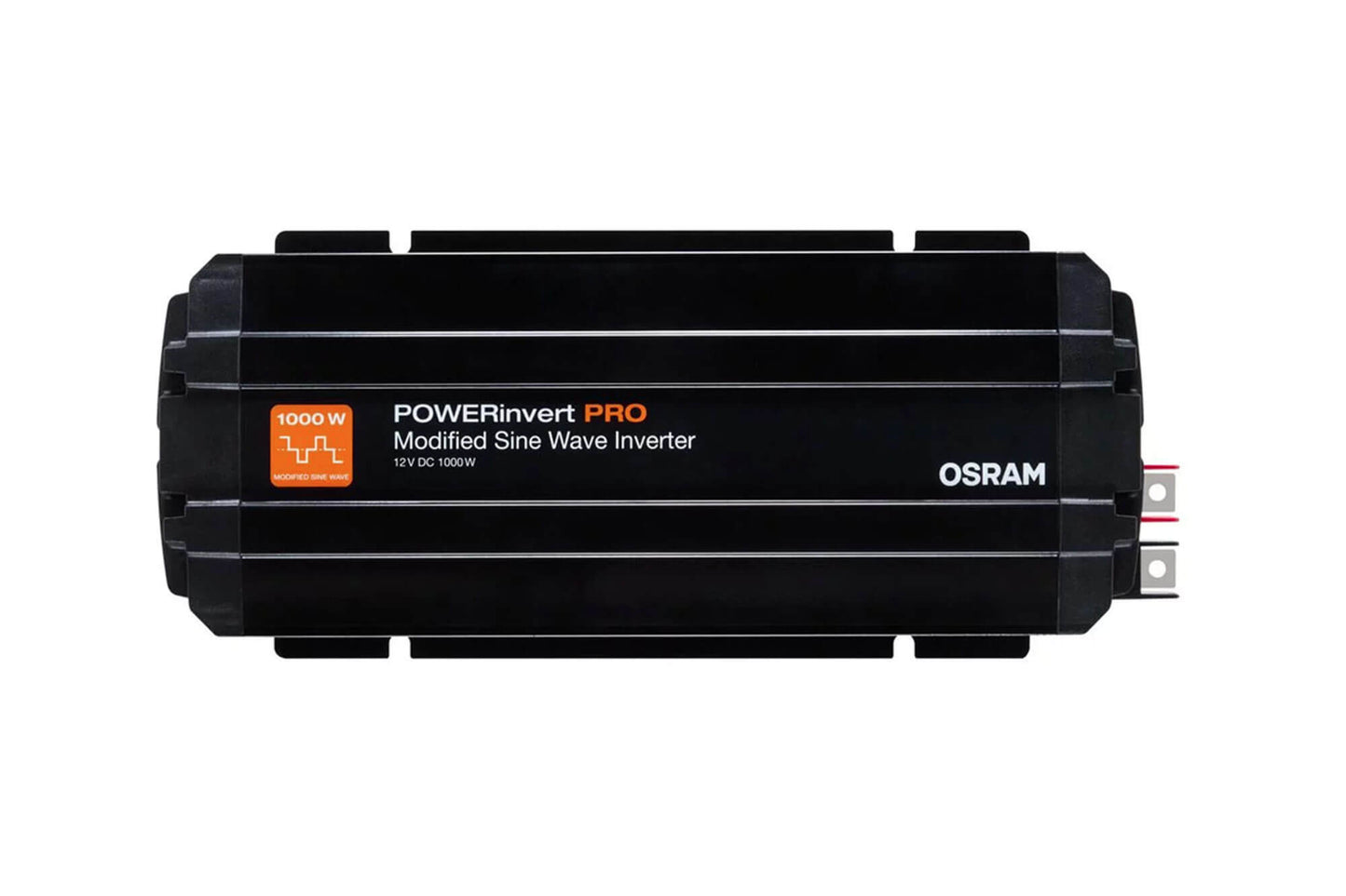 Invertor de curent monofazat Osram, unda sinusoidala modificata, 12V DC, 1000W, 98A, 50Hz, 200-240V RMS, cu un contact.