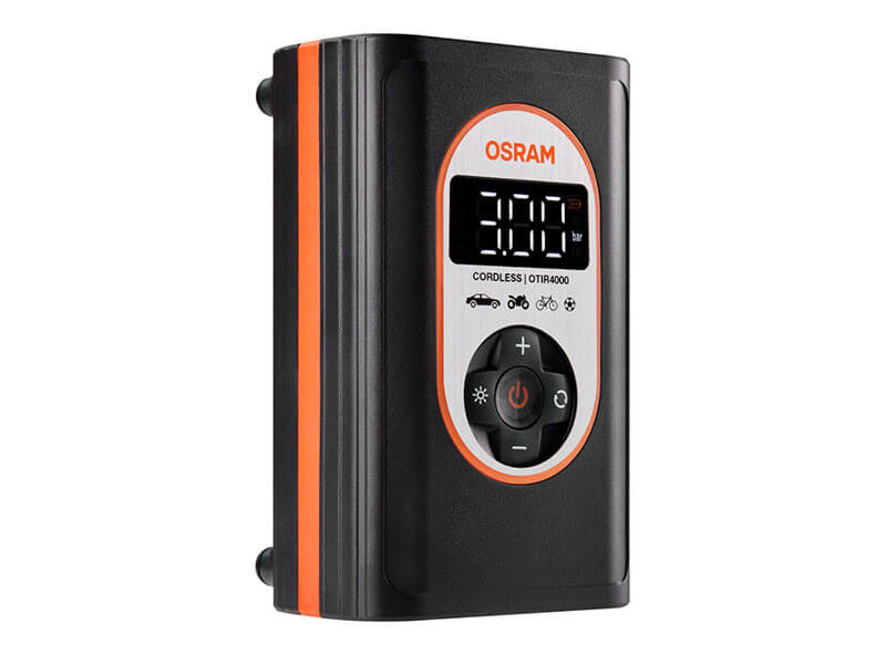 Compresor de anvelope Osram TYREinflate 4000, 8.3 bar, 12V CC, 90dB, cu baterie încorporată de 5000mAh.