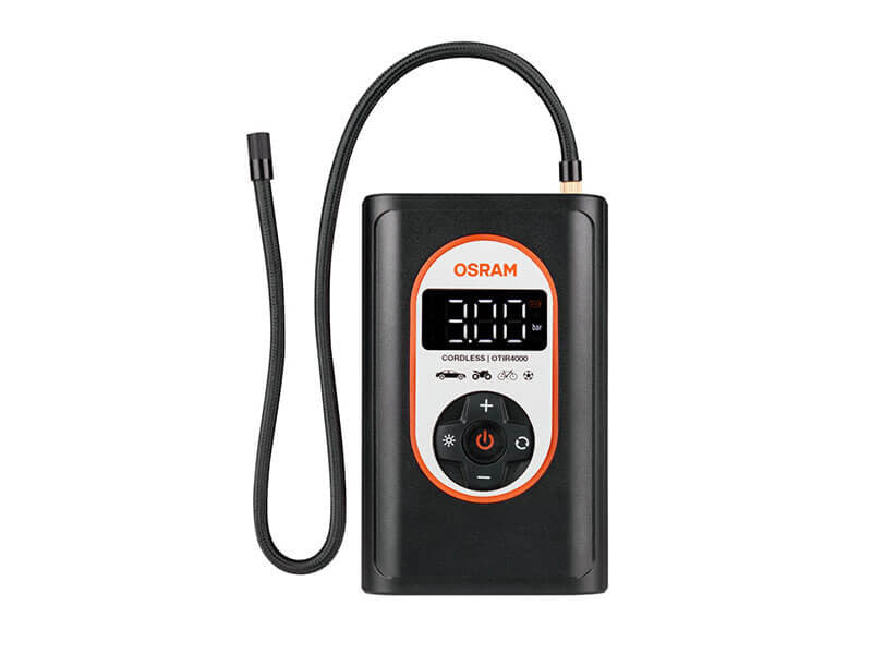 Compresor de anvelope Osram TYREinflate 4000, 8.3 bar, 12V CC, 90dB, cu baterie încorporată de 5000mAh.
