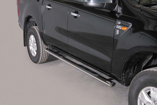 Misutonida trepte laterale ovale pentru Ford Ranger double cab dupa 2012