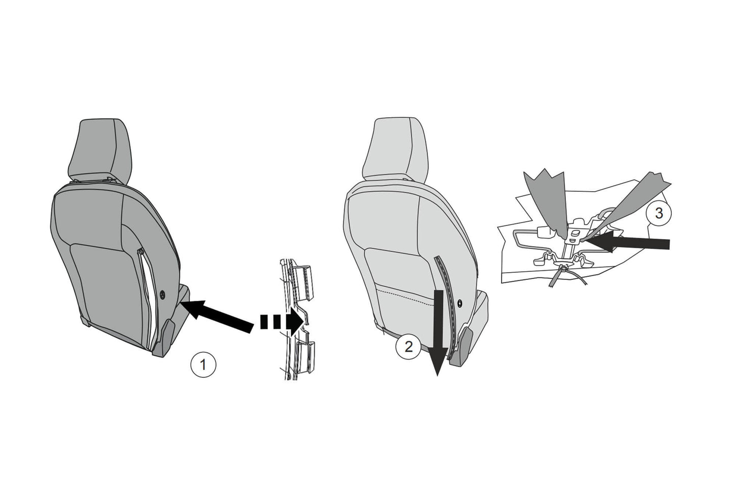 Cotiera Rati model Armster OE1 cu piele eco neagra pentru Ford Transit Connect dupa 2018